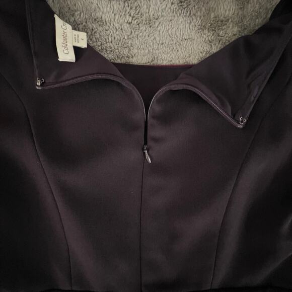NWT Coldwater Creek Sheath Dress 4 | Colorblock Purple Black Mod Classic Elegant - Picture 10 of 11